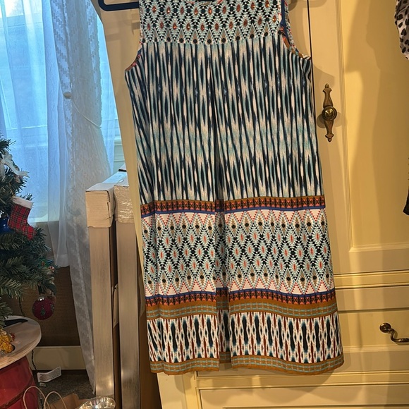 MUSE Jewel  Embellished Abstract Sleeveless Dress - Picture 1 of 7